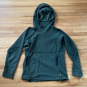 Melanzana Green Micro Grid Hoodie Medium